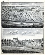 Bird's Eye View of the Fruit Farm of John Stewart, Alexander Collings Residence, Gilmer, Adams County 1872